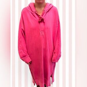 FP Movement by Free People Vibrant Pink Hoodie Dress